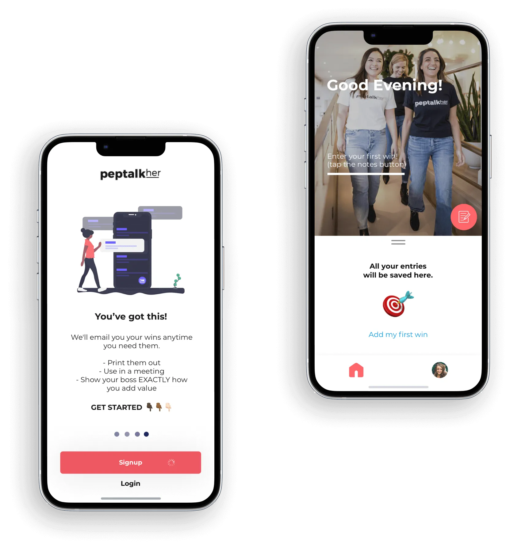 Women's Career Coaching App | PepTalkHer — InterCode