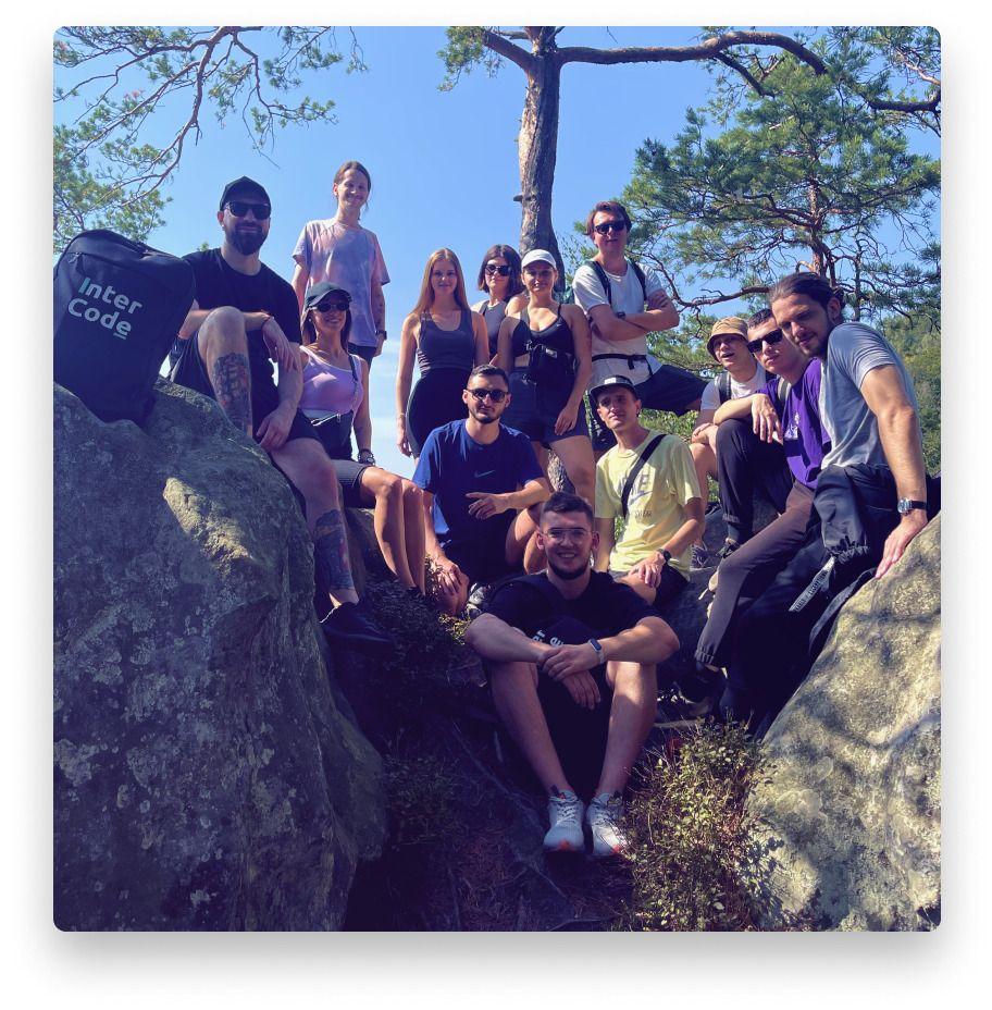InterCode team on a summer weekend conquering the peaks of the Carpathians
