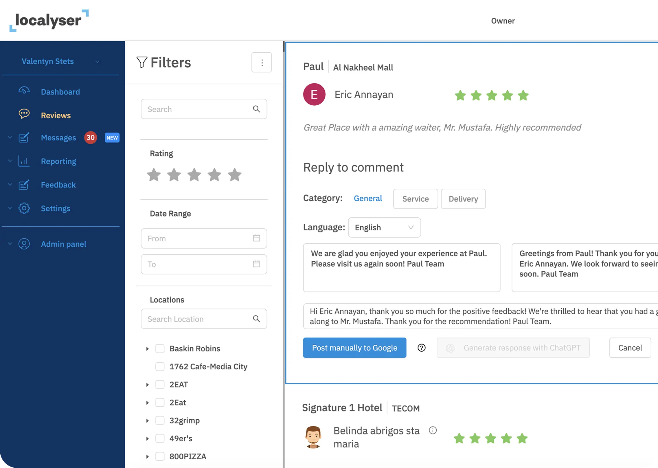 Online Reputation Management SaaS | Localyser — InterCode